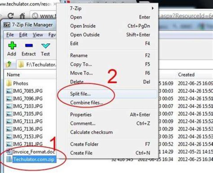 Can WinZip split files?