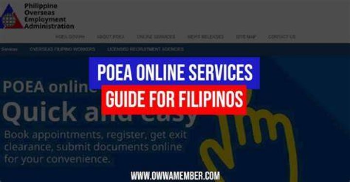How can I check my status in POEA?