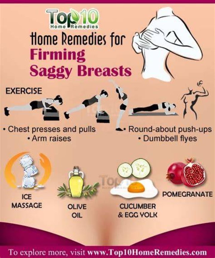 How can I lift my saggy breasts at home?