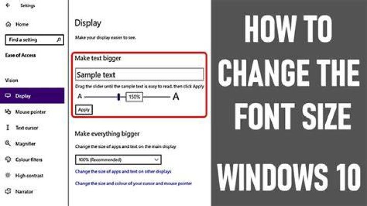 How do I change font size on dual monitors?