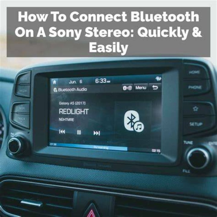 How do I connect Bluetooth to my Sony car stereo?