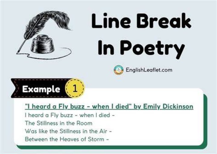 How do you find the line break in a poem?