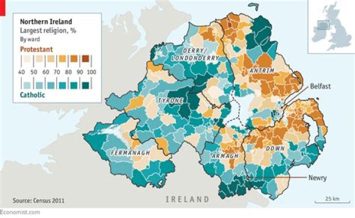 Is County Down Protestant or Catholic?