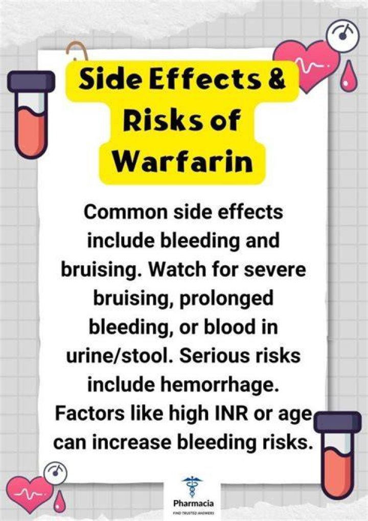 What are the side effects of coming off warfarin?