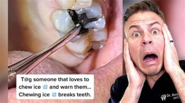 What happens if you chew a lot of ice?