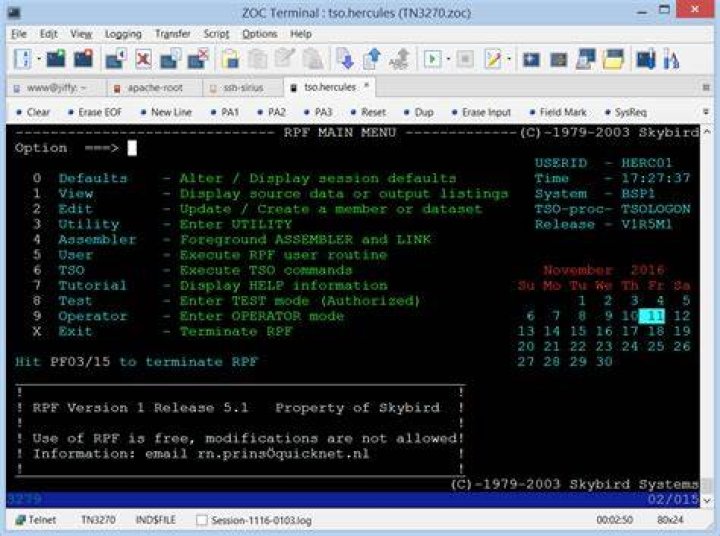 What is terminal emulation type?