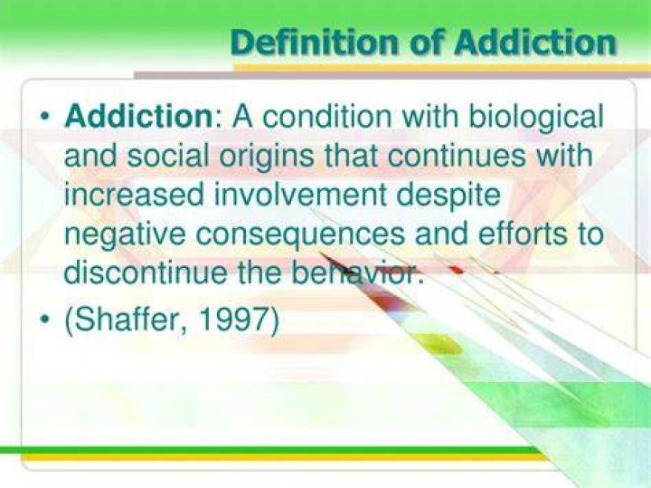 What is the biological definition of addiction?