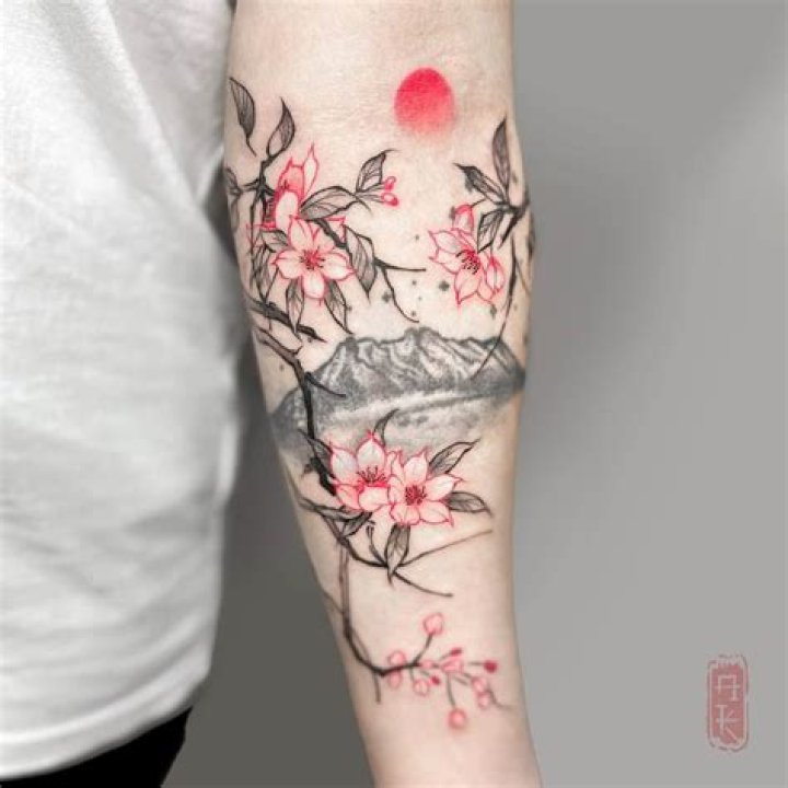 What is the flower in Japanese tattoos?