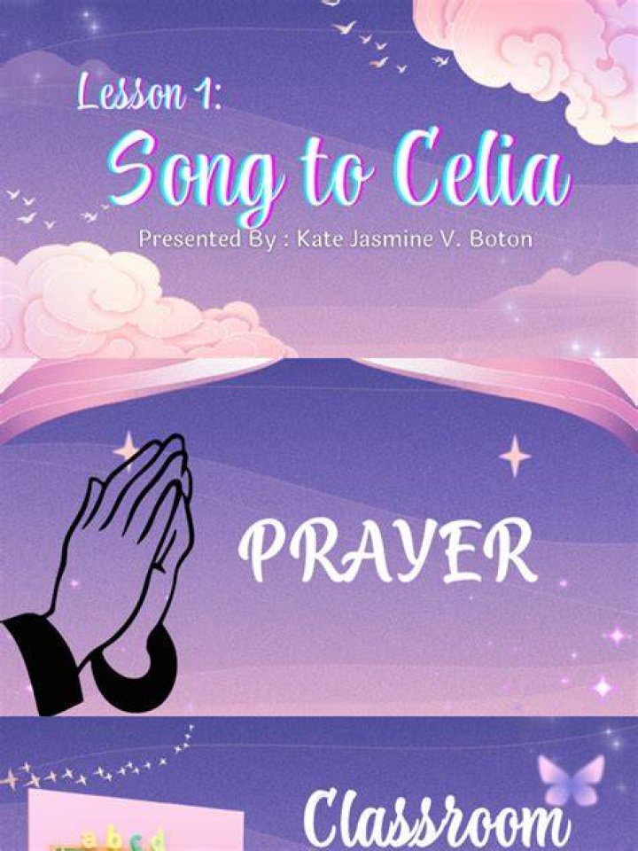 What is the meaning of Song: To Celia?
