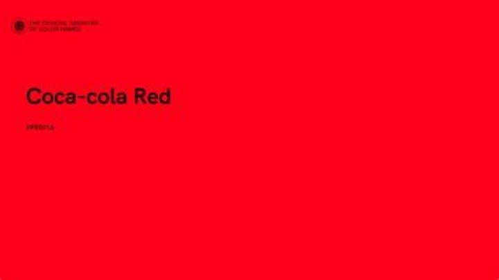 What shade of red is Coca-Cola?