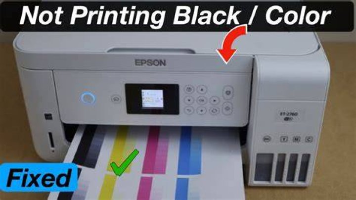 Why is my Epson printer printing color but not black?